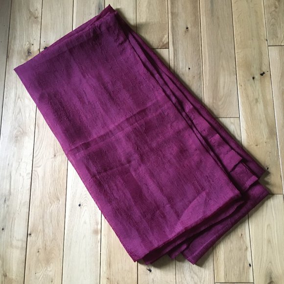 Six Shabby Chic Long Crushed Voile Curtain Panels - Picture 5 of 12